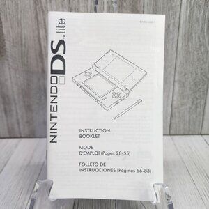 Nintendo DS Lite: Instruction Booklet Manual Replacement Only